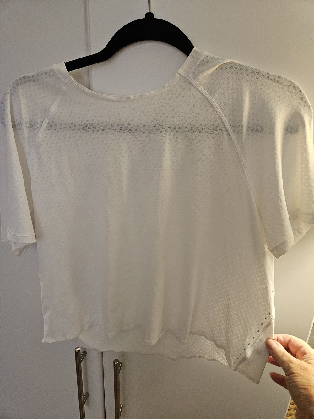 lululemon athletica White Short-Sleeve Performance Crop Top
